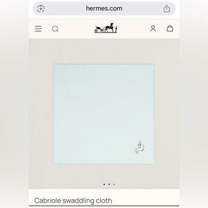 Hermes Cabriole swaddling cloth for baby, vert aqua